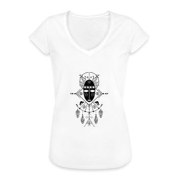Chaman (fond clair) - T-shirt vintage Femme - blanc - Devant - Danielle (179cm)