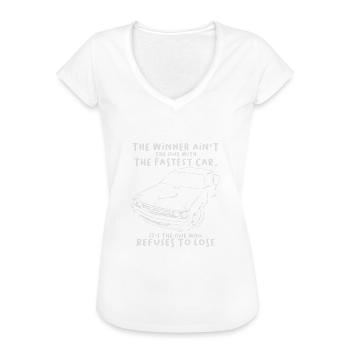 Motorsport - Frauen Vintage T-Shirt - Weiß - Vorne