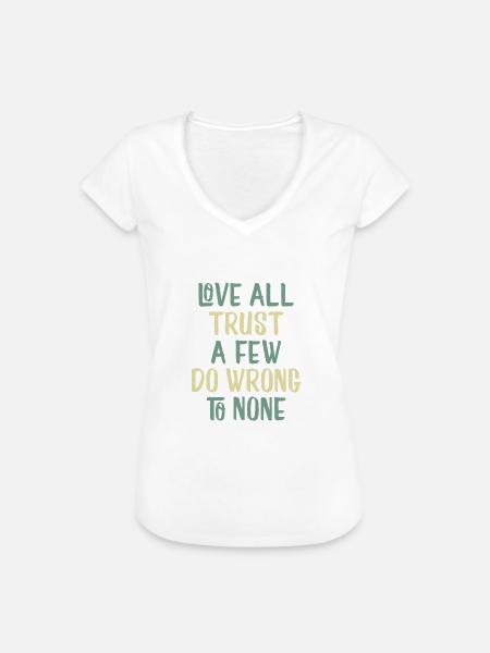 Liebe und Vertrauen - Frauen Vintage T-Shirt - Weiß