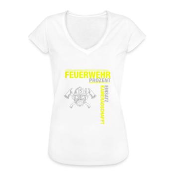 112% Feuerwehr im Einsatz Freiwillige Feuerwehr - Frauen Vintage T-Shirt - Weiß - Vorne