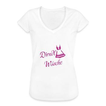 Mein dirndl ist in der wäsche kursiv - Frauen Vintage T-Shirt - Weiß - Vorne