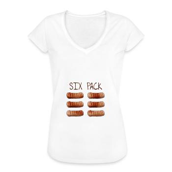 Balkan Six Pack - Balkan Style für den Ehrenmann - Frauen Vintage T-Shirt - Weiß - Vorne
