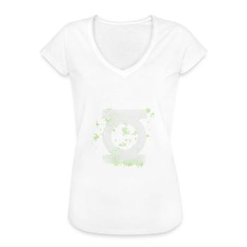 Green - Grün - Frauen Vintage T-Shirt - Weiß - Vorne