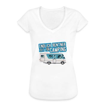 Camping Rentner Wohnmobil Geschenk Freizeit Hobby - Frauen Vintage T-Shirt - Weiß - Vorne