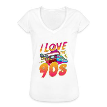 I Love the 90s 90er Jahre - Frauen Vintage T-Shirt - Weiß - Vorne
