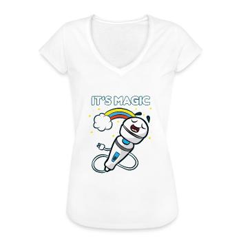 MAGIC WAND VIBRATOR Masturbieren Feministin - Frauen Vintage T-Shirt - Weiß - Vorne