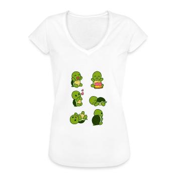 Schildkröten Geburtstag Schildkröte Feier Party - Frauen Vintage T-Shirt - Weiß - Vorne
