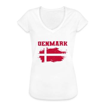 DENMARK - Dänemark - dänish - Shirt - Frauen Vintage T-Shirt - Weiß - Vorne