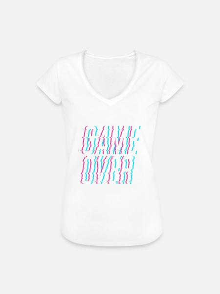 Game Over - Frauen Vintage T-Shirt - Weiß