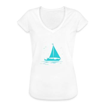 Segeln - Frauen Vintage T-Shirt - Weiß - Vorne
