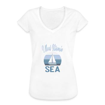 I Need Vitamin Sea - Frauen Vintage T-Shirt - Weiß - Vorne