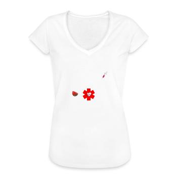 Lustiger Pfleger Pflegerin Spruch für Pflege Beruf - Frauen Vintage T-Shirt - Weiß - Vorne