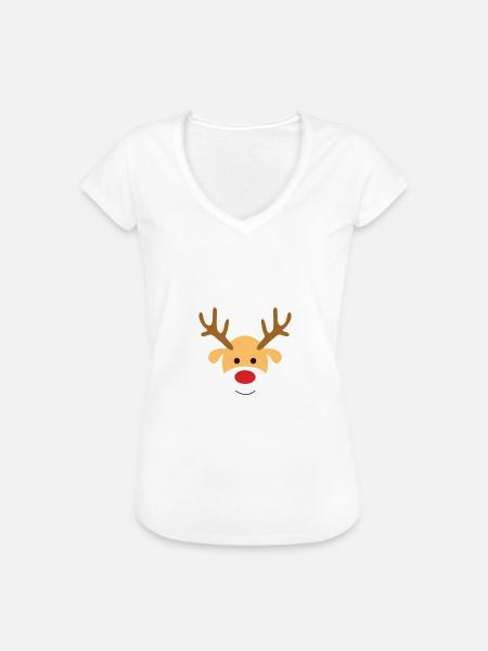 Rudolf - Frauen Vintage T-Shirt - Weiß