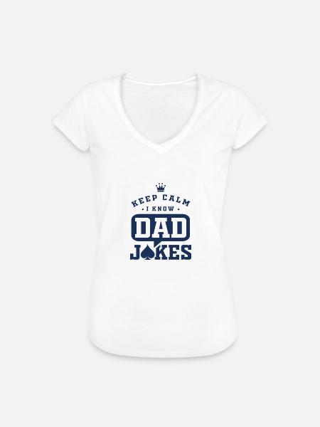 Dad Jokes - Frauen Vintage T-Shirt - Weiß