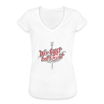 Bogenschützen - Frauen Vintage T-Shirt - Weiß - Vorne - Danielle (179cm)