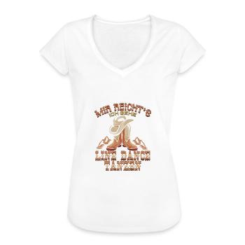 Line Dance Tanzen Cowboy Tänzer Western Geschenk - Frauen Vintage T-Shirt - Weiß - Vorne