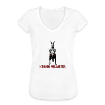 Känguru Kein Milimeter nach rechts Gegen Rechts - Frauen Vintage T-Shirt - Weiß - Vorne