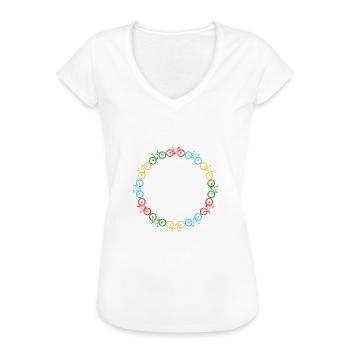 Fahrrad Bike E-Bike - Frauen Vintage T-Shirt - Weiß - Vorne