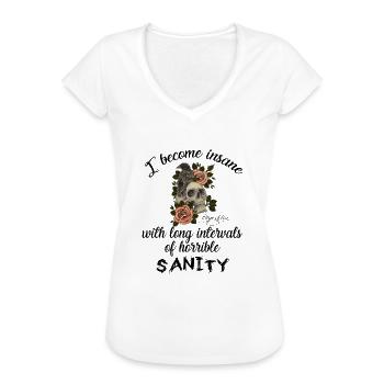 Horrible raison | Edgar Allan Poe - T-shirt vintage Femme - blanc - Devant - Danielle (179cm)