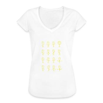 Funny Math Stick Figures Doing Functions - Frauen Vintage T-Shirt - Weiß - Vorne
