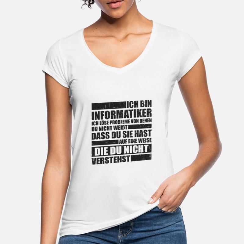 lustige Programmierer Informatiker IT Geschenkidee Frauen Vintage T-Shirt