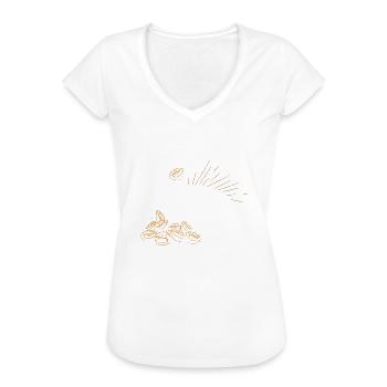 Gegen Rechts, Kein platz für Rassismus. Fck NZS - Frauen Vintage T-Shirt - Weiß - Vorne