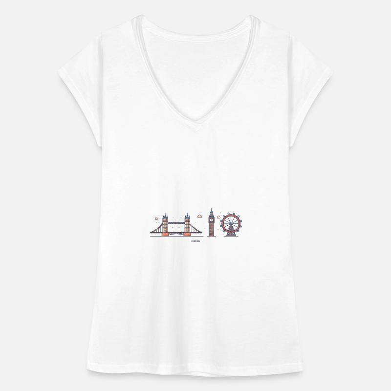 Panoramę Londynu Koszulka damska vintage