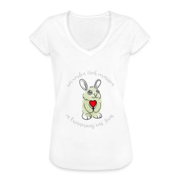 Team Abschied Kollegen wir werden dich vermissen - Frauen Vintage T-Shirt - Weiß - Vorne