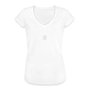 Lustige Tennis Heartbeat Spieler Coach Raquet Wos - Frauen Vintage T-Shirt - Weiß - Vorne