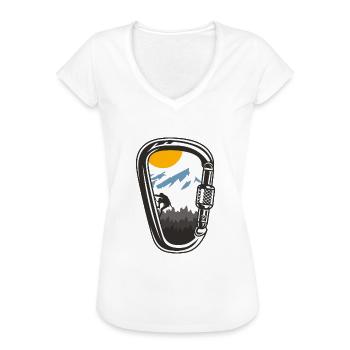 Climbing in the mountains - Women's Vintage T-Shirt - white - Front - Danielle (179cm)