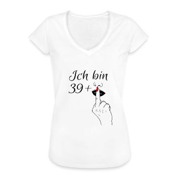 40 Geburtstag Geburtstagsshirt Geburtstagsspruch - Frauen Vintage T-Shirt - Weiß - Vorne - Danielle (179cm)