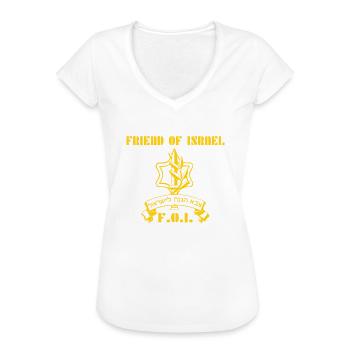 I Stand With Israel Support | Freund Israel - Frauen Vintage T-Shirt - Weiß - Vorne