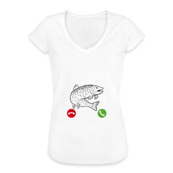 Forelle Angeln - Frauen Vintage T-Shirt - Weiß - Vorne