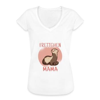 Frettchen Mama Haustier Frettchen - Frauen Vintage T-Shirt - Weiß - Vorne