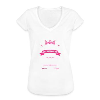 Antje Namensshirt mit lustigem Königin Spruch - Frauen Vintage T-Shirt - Weiß - Vorne