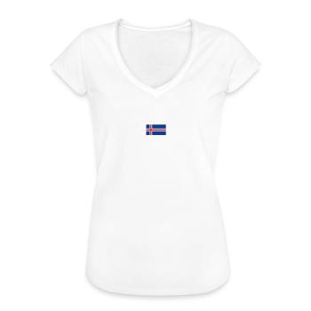 Rotze Vollson Island Trikot Fußball Geschenk - Frauen Vintage T-Shirt - Weiß - Vorne