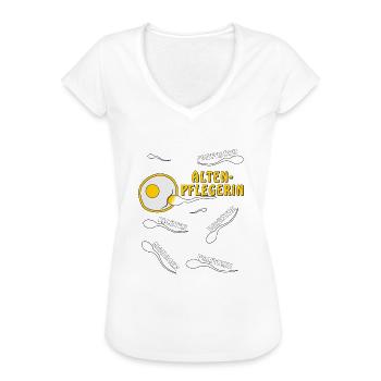 ALTENPFLEGERIN - Frauen Vintage T-Shirt - Weiß - Vorne - Danielle (179cm)