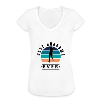 Best Grandma Ever Running - Women's Vintage T-Shirt - white - Front
