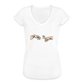 Blaumeise Vogel des Jahres Blaumeise - Frauen Vintage T-Shirt - Weiß - Vorne