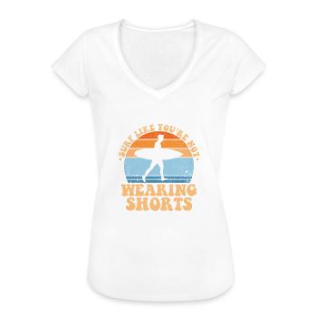 Surfen ohne badehose lustiger surferspruch - Frauen Vintage T-Shirt - Weiß - Vorne