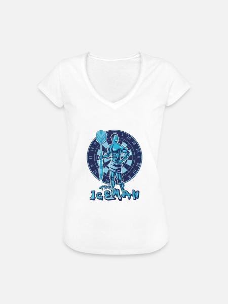 Darts The Iceman - Frauen Vintage T-Shirt - Weiß