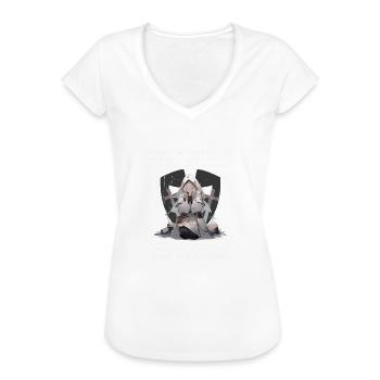 Christlicher Bibelvers Religiöses Kreuz Anime Ritter - Frauen Vintage T-Shirt - Weiß - Vorne