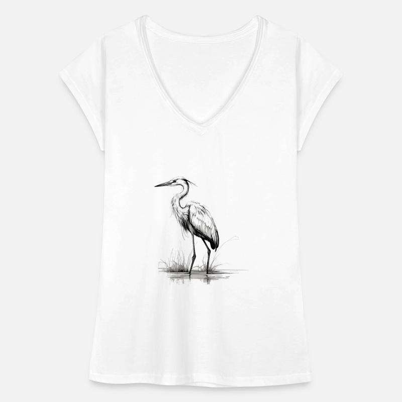 Héron T-shirt vintage Femme