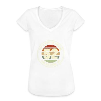 52. Geburtstag so sieht man mit 52 Retro Geschenk - Frauen Vintage T-Shirt - Weiß - Vorne