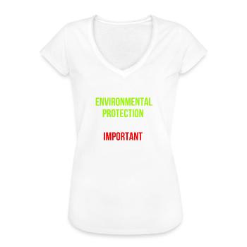 Umweltschutz Wirtschaftswachstum Spruch Englisch - Frauen Vintage T-Shirt - Weiß - Vorne