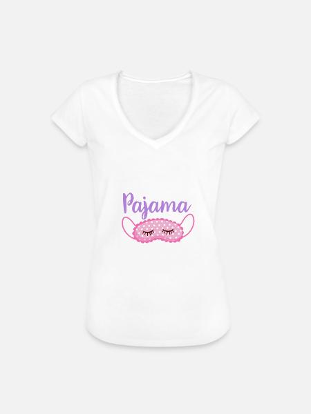Übernachtungsparty Pyjama Pyjamaparty - Frauen Vintage T-Shirt - Weiß
