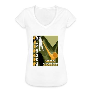 ALPHORN WHAT ELSE - Women's Vintage T-Shirt - white - Front - Danielle (179cm)