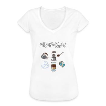 Vietnam Viet Kaffee Ca Phe Vietnamese I Geschenk - Frauen Vintage T-Shirt - Weiß - Vorne