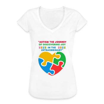 Autismus - Frauen Vintage T-Shirt - Weiß - Vorne
