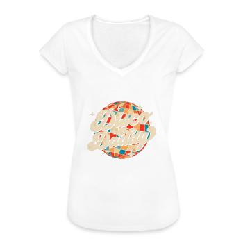 Vintage Disco Daddy Retro Dad Grandpa - Frauen Vintage T-Shirt - Weiß - Vorne